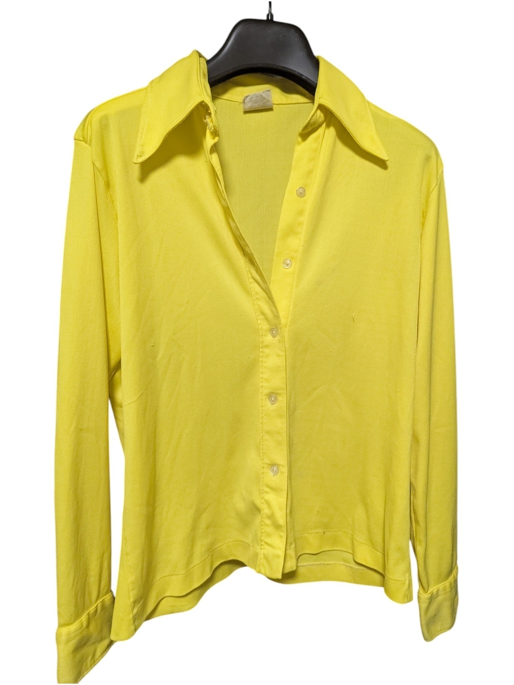 Bright Yellow Button-Front Women’s Shirt